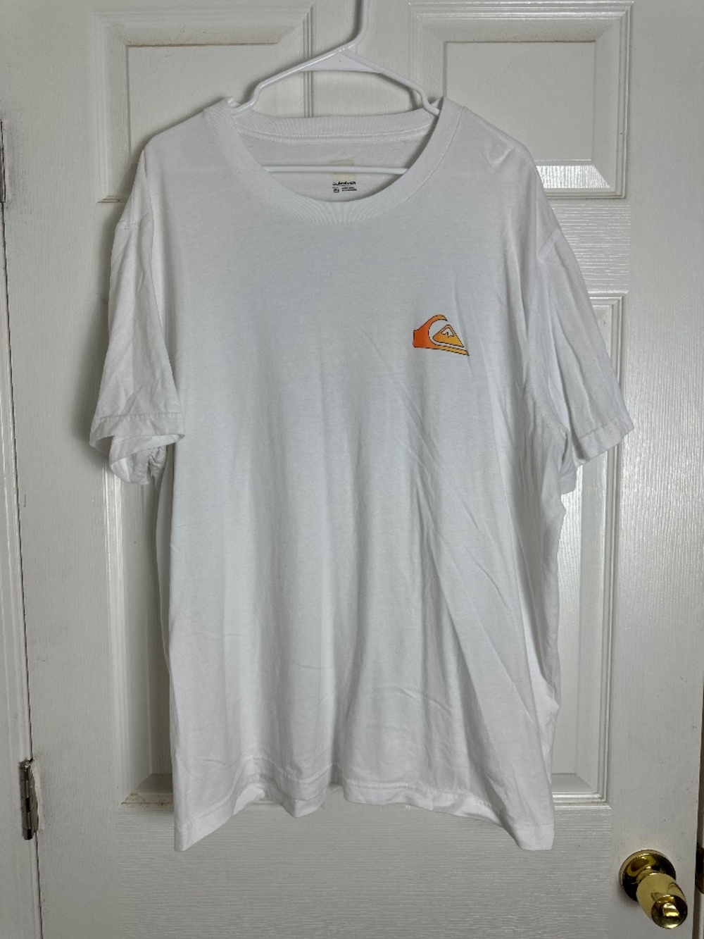 Quiksilver Summer Surf 100% Cotton White Short Sleeve Tee Men Size XXL